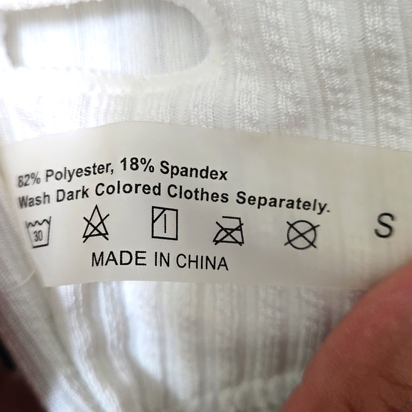 White Ribbed Bikini Set - Picture 5 of 6